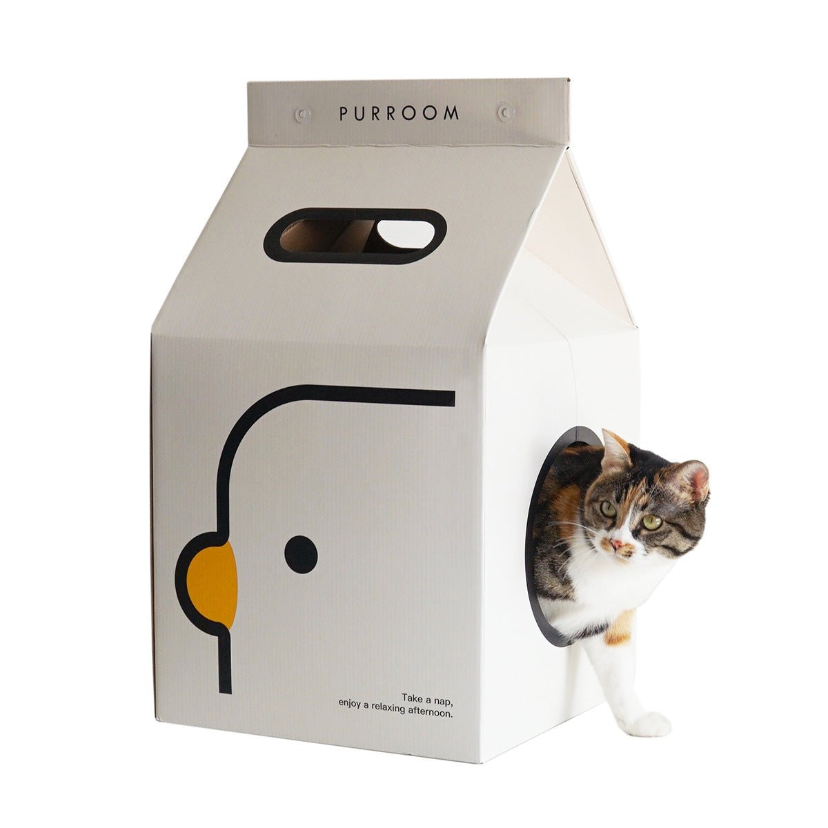 Cat Scratch House, milkbox Shape Scratching cardborad Bed for Cats - Noisylion